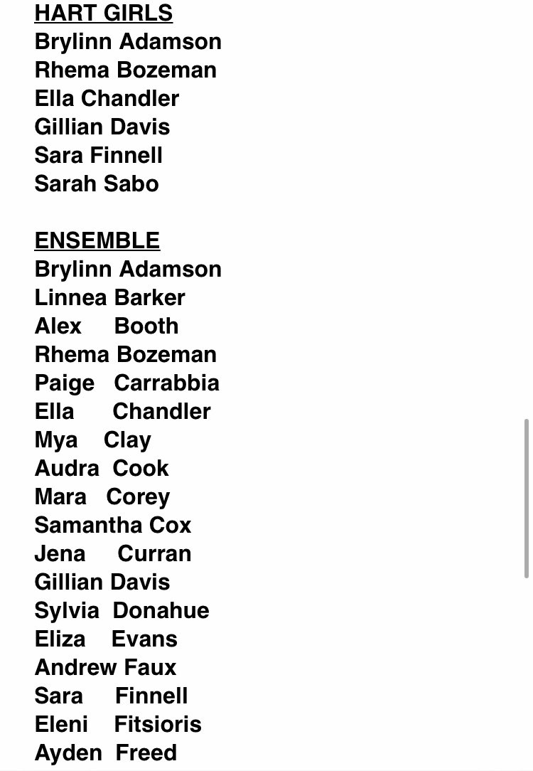 West Allegheny Musical🌟 9 TO 5 on Twitter "Introducing the 2020 cast