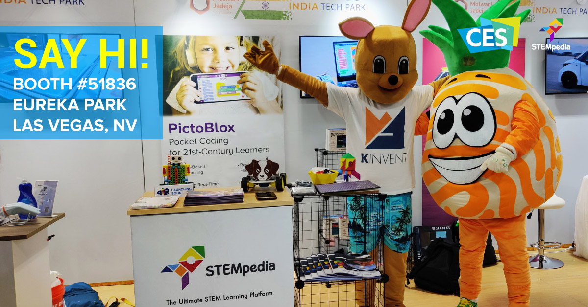 theSTEMpedia's tweet photo. Can you feel the excitement and energy?!
Drop by to check out our cool tech.
@motwanijadeja @CES
#CES2020 #ces2020vegas #consumerelectronicsshow #eurekapark #MJFCES2020 #IndiaAtCES #stem #stemeducation #PictoBlox #theSTEMpedia https://t.co/xcMz02w3Ck