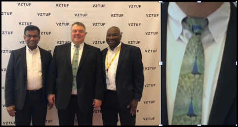 gofoton's tweet photo. Team Go!Foton---Mahendra Persad, Bill Johnston, and Patrick Anderson---at #VZTUF 2020 in Austin. What's that animal Bill's wearing?? https://t.co/oZru5yaVcJ