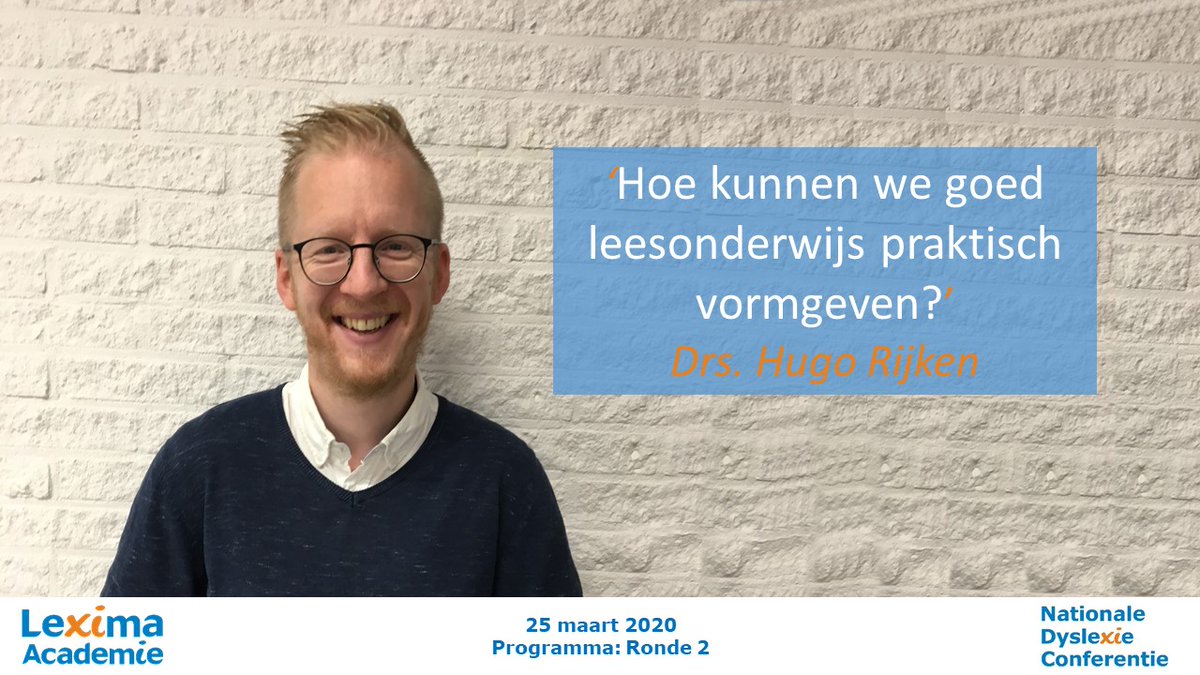 Goed leesonderwijs praktisch vormgeven. Hierover spreekt drs. <a href="/HugoHugorijken/">hugo rijken</a>   tijdens de #NDC2020 op 25 maart 2020. Meld u aan voor 13 januari en profiteer van de vroegboekkorting!