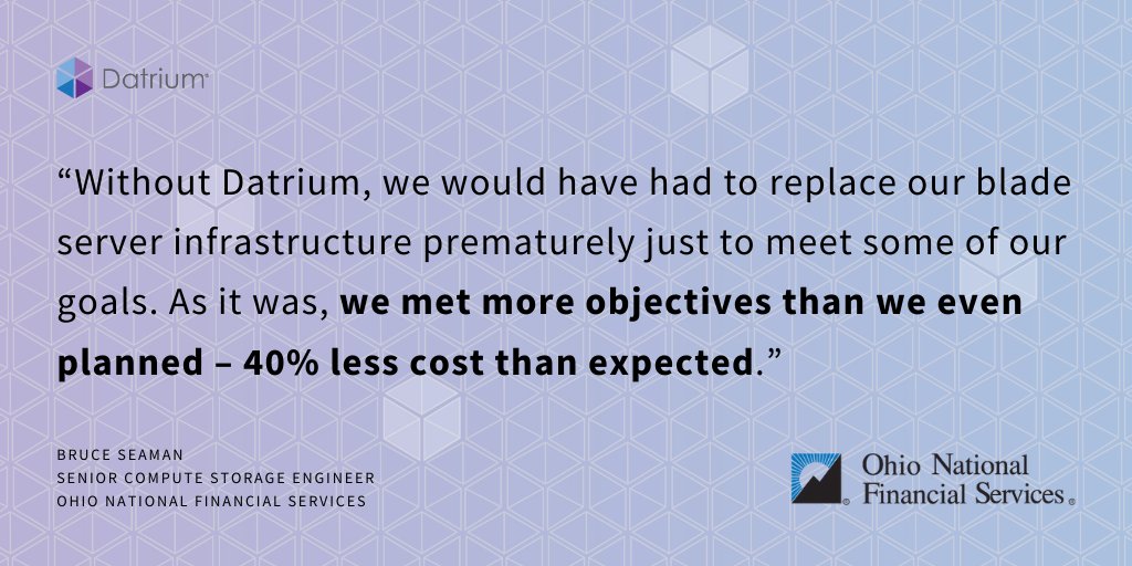 Datrium's tweet photo. Happy customers are why we do what we do! Thank you to Bruce and @ohionational for the #CustomerKudos.
#ITtransformation #DisasterRecovery #DR #DatriumAutomatrix #storage #datamanagement #storagemanagement #VMware #DatriumDVX https://t.co/L48H3bHala