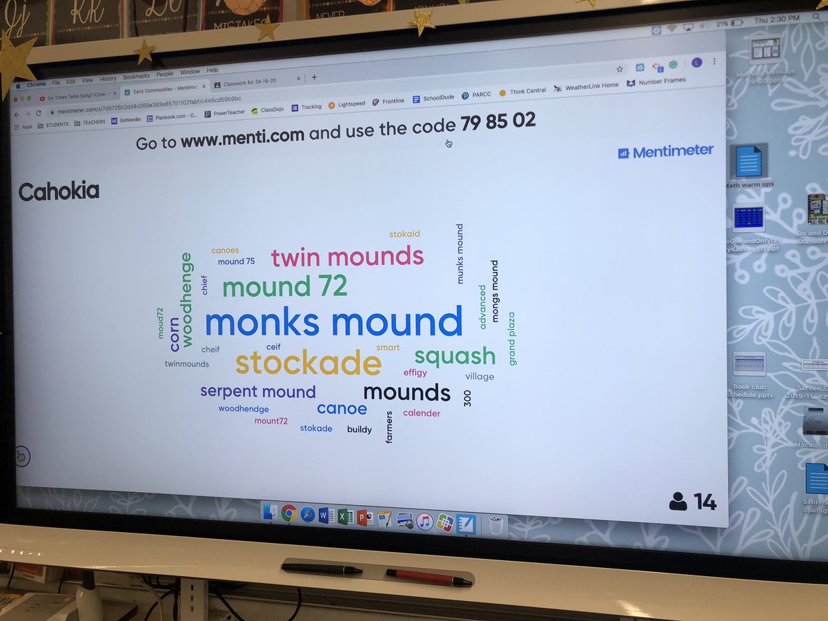 Third graders creating word clouds on <a href="/Mentimeter/">Mentimeter</a> to highlight key words about some early communities