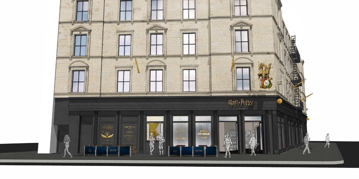 Fan_HarryPotter's tweet photo. Loja de Harry Potter será inaugurada em Nova York no verão norte-americano de 2020. Os fãs terão um espaço de três andares e mais de 20 mil metros quadrados para aproveitarem o local. A loja ficará na 935, Broadway. https://t.co/64Z7zcRdIC