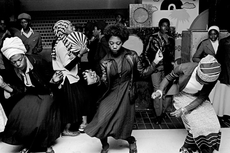 The Art of Album Covers. .Girls dancing at a club in Wolverhampton, 1978.Photo Chris Steele-Perkins.Used by on the Wanted Soul compilation, released 2017.