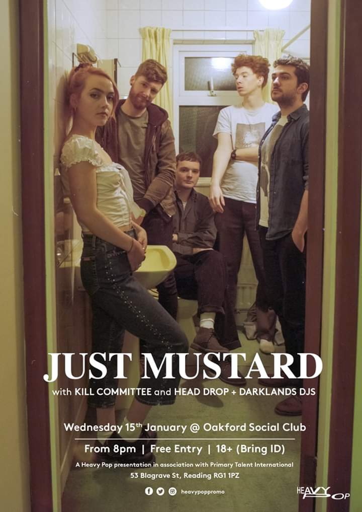 First Drop of the year next week and it's a boster! Stoked to be supporting <a href="/justmustard/">Just Mustard</a> with pals <a href="/KillCommittee/">Kill Committee</a> and @DarklandsUK for <a href="/HeavyPopPromo/">Heavy Pop</a>. Free too, come on down 😎😀👍😎😀👍