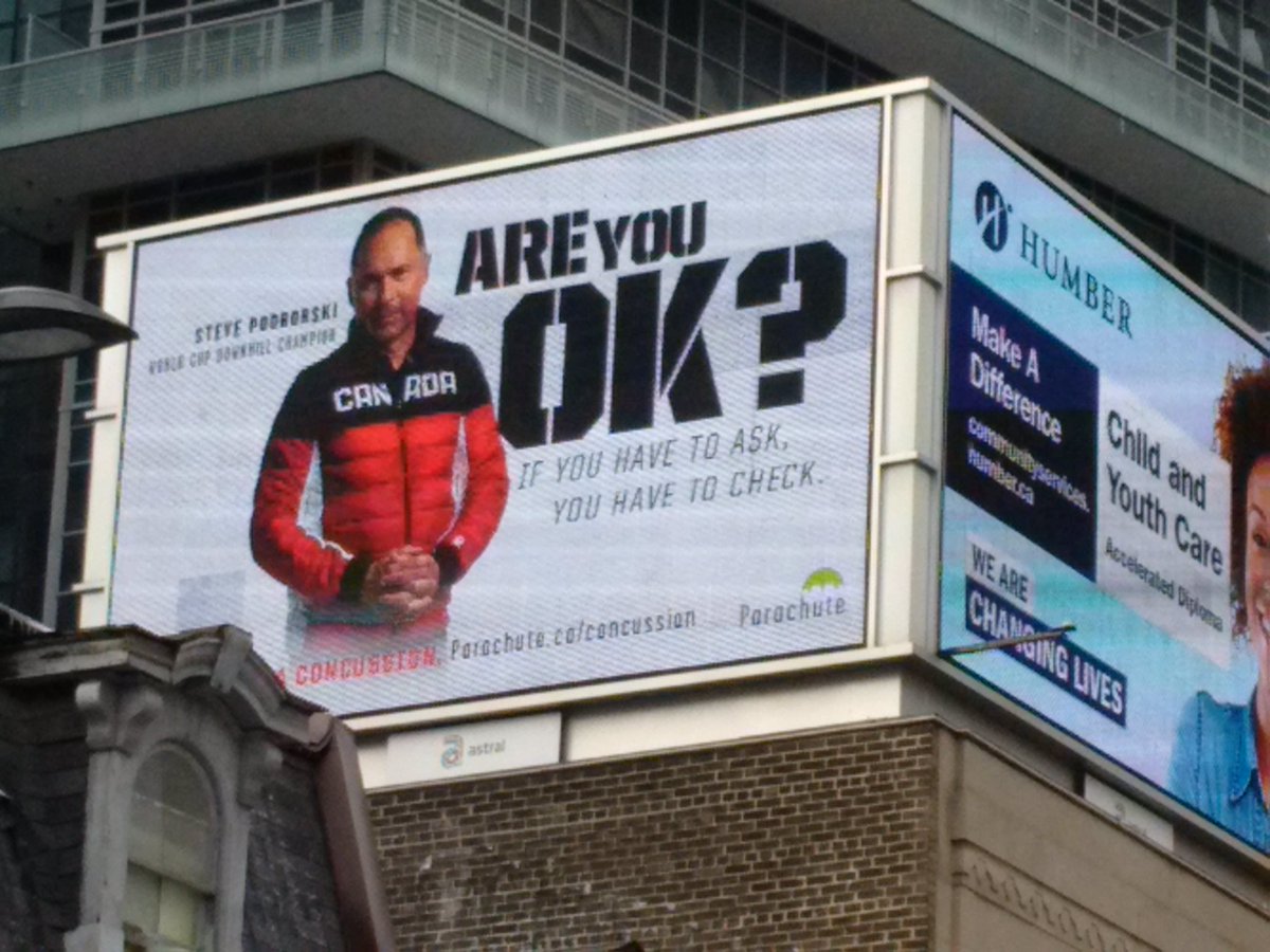kteahen's tweet image. Walking home from a downtown meeting - and lo, it&apos;s #CheckForConcussion at Yonge and Gerrard! #ConcussionEd @stevepod @pou29 @ScottMoir @SevenCan_CO #Toronto