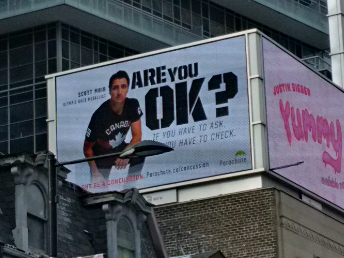 kteahen's tweet image. Walking home from a downtown meeting - and lo, it&apos;s #CheckForConcussion at Yonge and Gerrard! #ConcussionEd @stevepod @pou29 @ScottMoir @SevenCan_CO #Toronto
