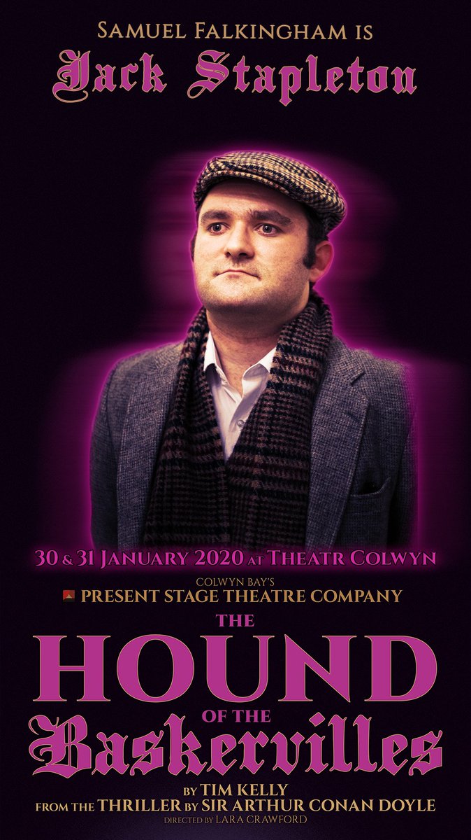 PresentStage's tweet photo. Introducing the fifth of our characters... Jack Stapleton played by Samuel Falkingham......
@TheatrColwyn @PresentStage
Design: @Nathan_Bolland #houndofthebaskervilles #SherlockHolmes #sherlock https://t.co/mSbFqKYm7p