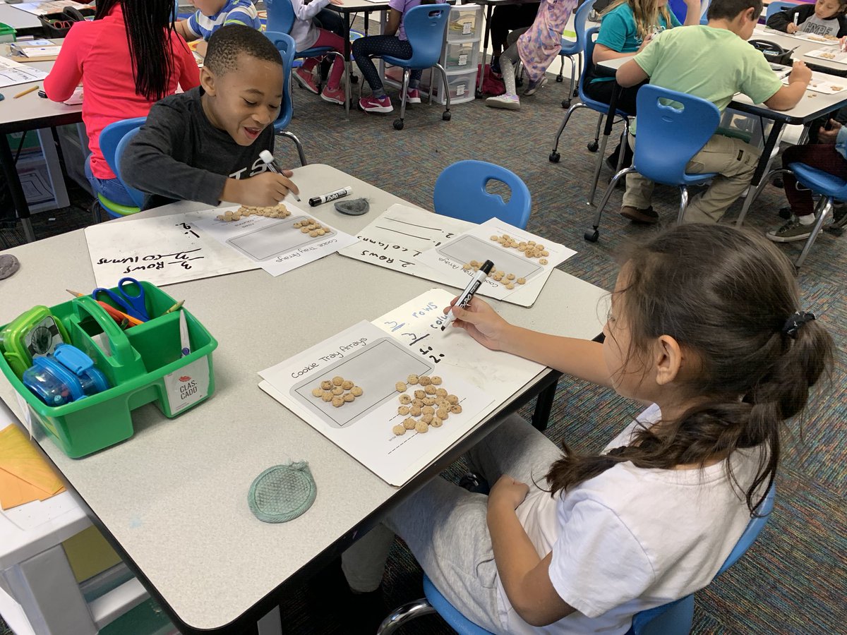 These c🍪🍪kie monsters are crushing arrays! We used cookies to build arrays and then represented them using repeated addition! <a href="/BryanRoadES/">Bryan Road Elementary School</a>