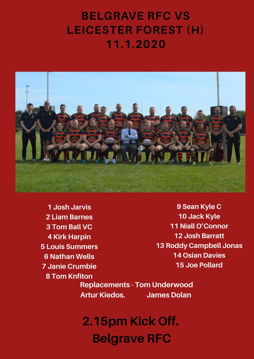 BelgraveRfc's tweet photo. Squad announcement for Saturdays home fixture vs local rivals @LFRFC @joshjarvo9 @tomball01 @Tom8brfc @seankyle2892 @jack_kyle10 @vernonpollard @WackoHotm https://t.co/9PrPp7RvXX