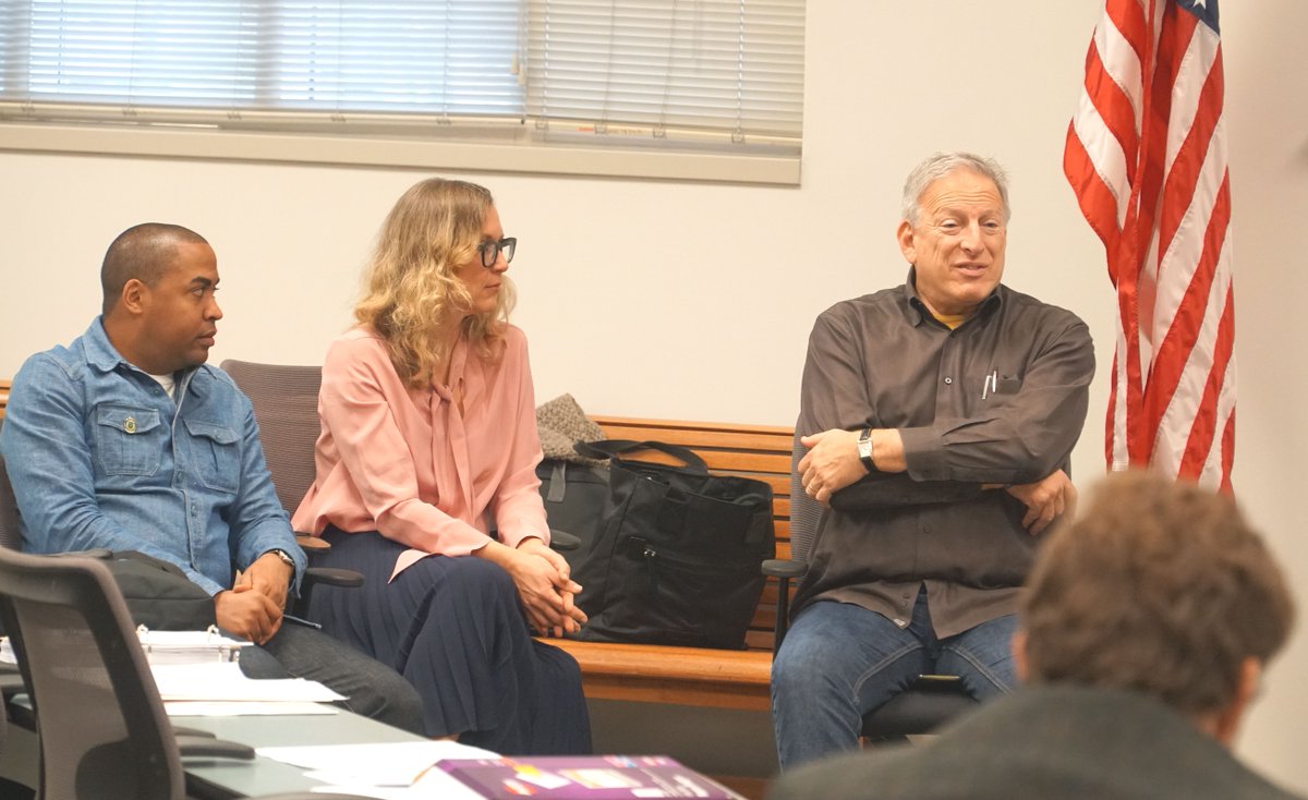 TulaneLaw's tweet photo. A morning roundtable by the Criminal Law #Intersession2020 faculty brings students into the heart of lawyering in the public interest arena. It's hard work representing the marginalized and victims. It's also rewarding. #payingitforward #legalbootcamp #becominglawyers https://t.co/oVICSVlQDV
