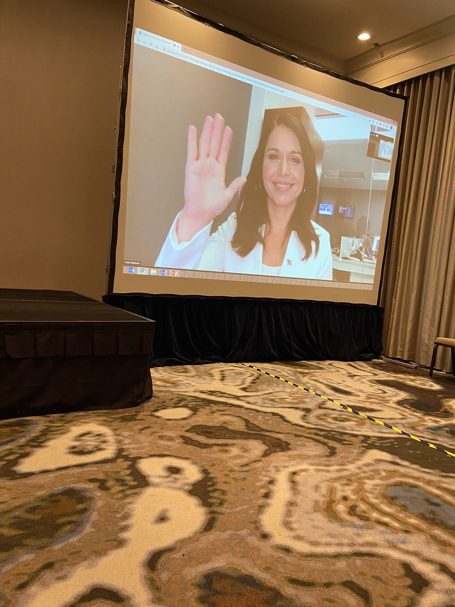 Tyler76519623's tweet photo. Today was the last of @CollegeCon2020! I enjoyed it very much! Today we had 3 presidential candidates: Vermine Supreme, @TulsiGabbard zoomed called and I got the pleasure and honor to introduce @TomSteyer who was the last speaker of the Convention! https://t.co/nhgHgIFW0a