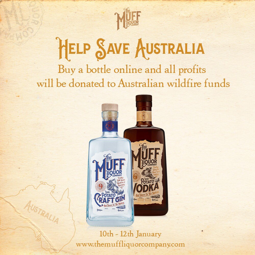 All profits made from online bottle sales will be donated to help our friends in Australia 🇦🇺🐨❤️🙏🏼