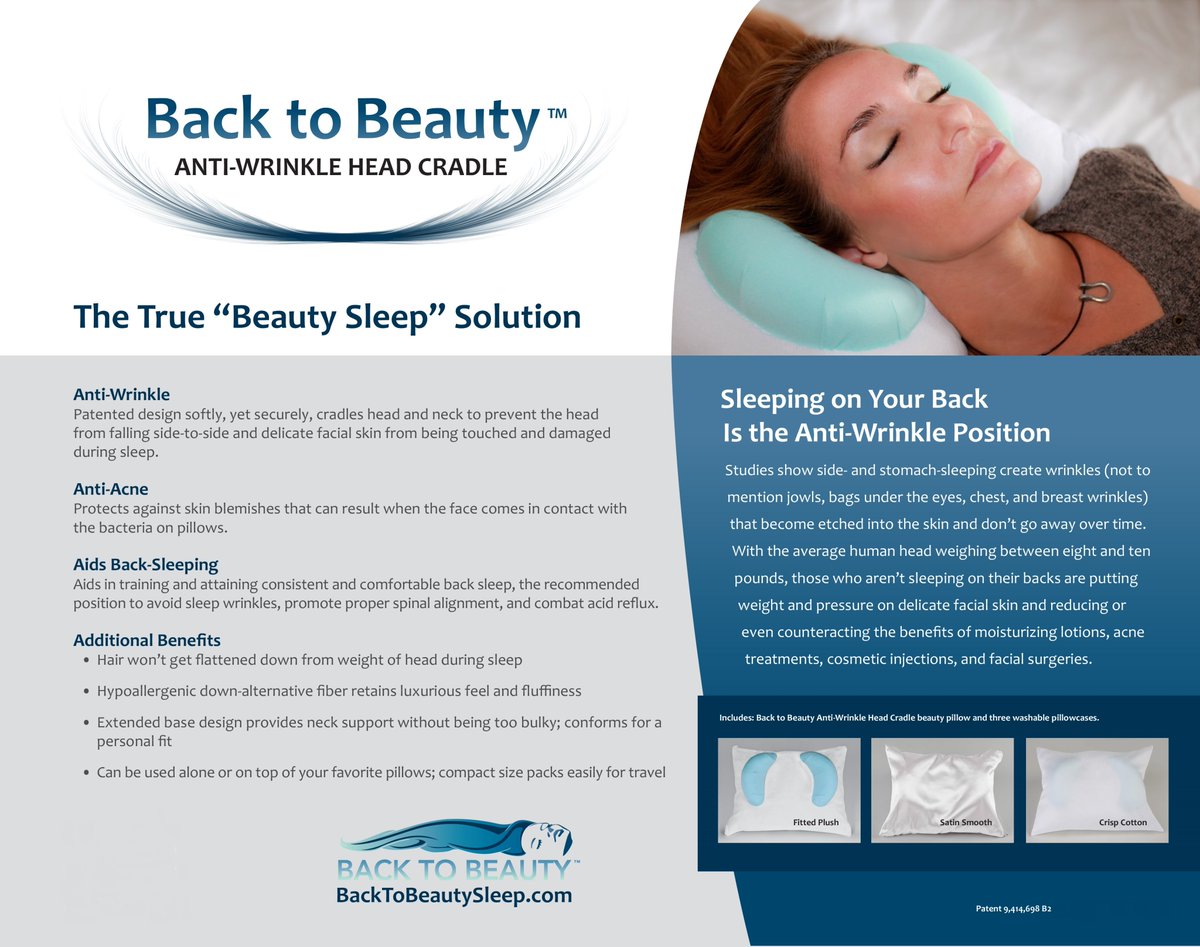 BacktoBeautyS's tweet photo. How about a New Year's resolution that isn't impossible to keep? #SaveYourFace in 2020, and forever...The patented Back to Beauty™ #AntiWrinkle Head Cradle #BeautySleep #Pillow.
Ships to more than 78 countries worldwide. Free US shipping.
LEARN MORE: https://t.co/yOgSsj9bmc https://t.co/KQWuLt3qJQ