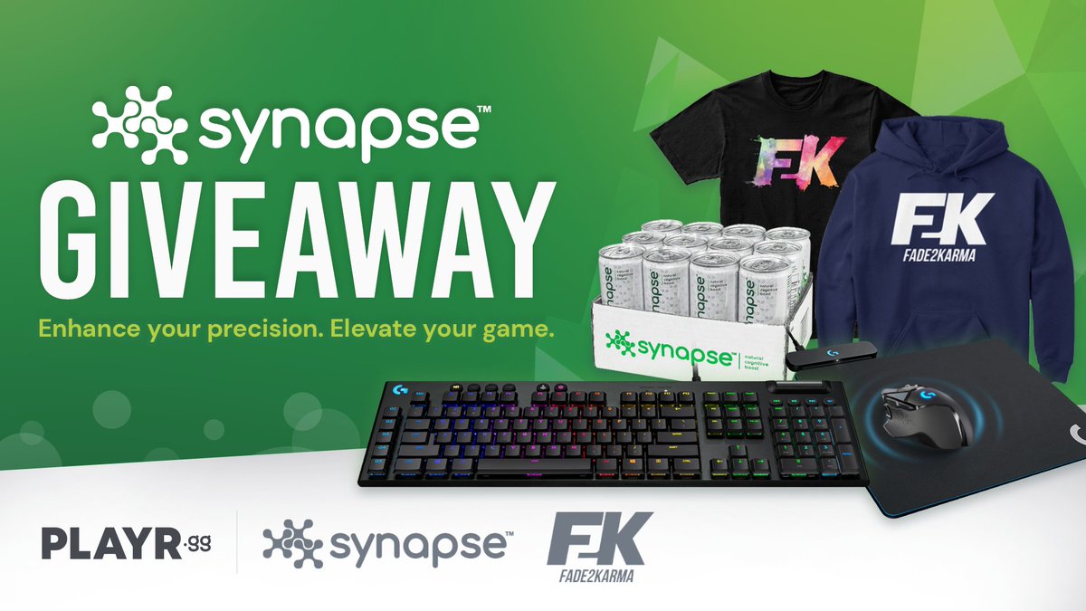 drinksynapse's tweet image. 🎁 GIVEAWAY! 🎁
We've partnered with @DuelLinksMeta @JoINrbs @Anzleon_Arvius @Educatedcollins @F2K_Nicholena @Fade2Karma!

Enter for a chance to win: 
Logitech G502 mouse, G815 keyboard, &amp;amp; wireless charging station.

👉 TO ENTER - playr.gg/PLAYRgg/synaps…

Contest ends Jan 30th!