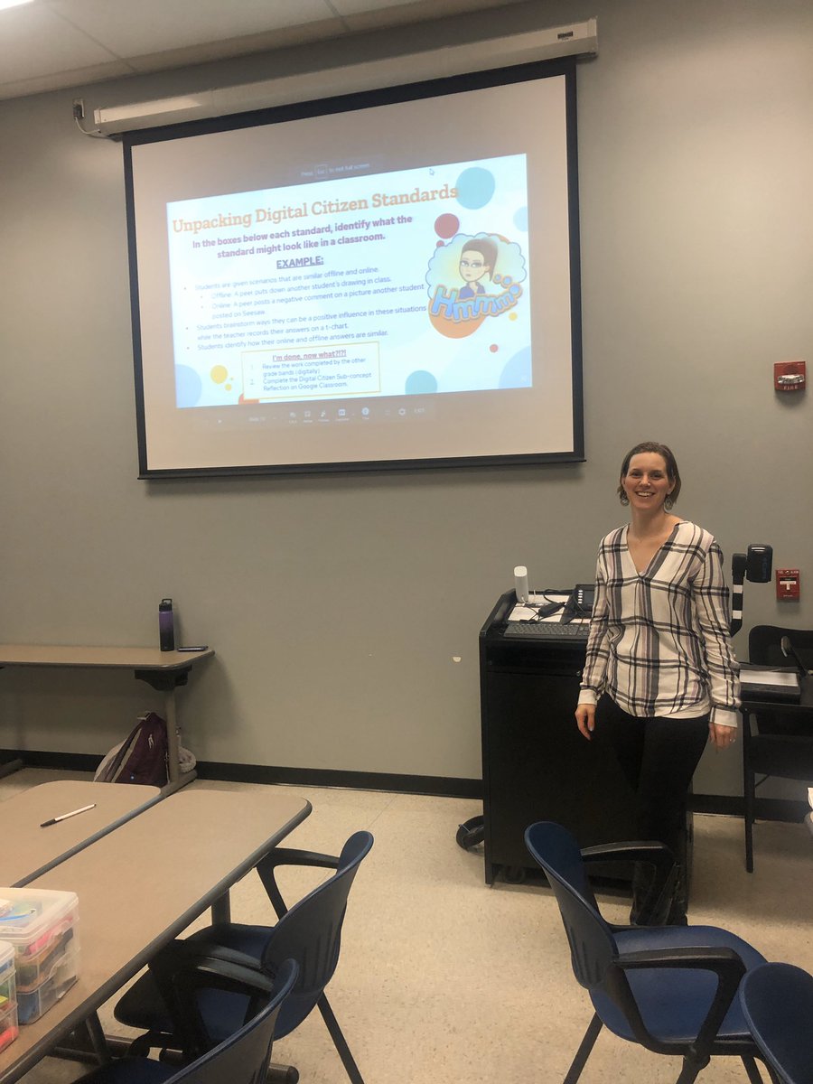 Major kudos to <a href="/MeierSherri/">Sherri Meier</a> for leading district Library Media Specialists and other technology specialists through the important work of unpacking new technology standards! So well done! #kenwoodpride #teamoldham