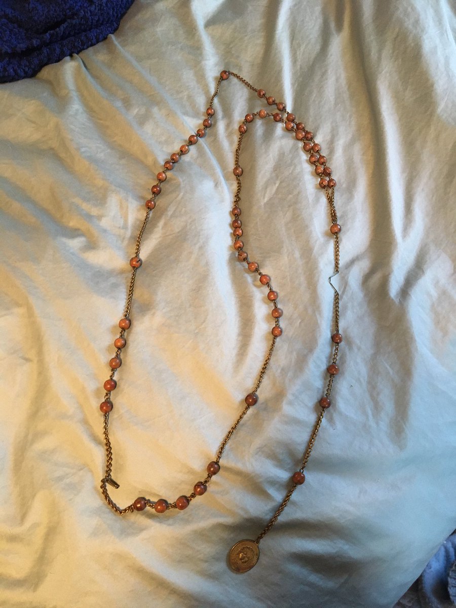 Home for a few days with my folks. Found my Great-Aunt Gilbette’s habit rosary. She was a faithful Sister of Saint Anne for decades before her passing. I have fond memories of her & consider her to be one of my models of religious life. #CatholicTwitter #religioussisters #rosary