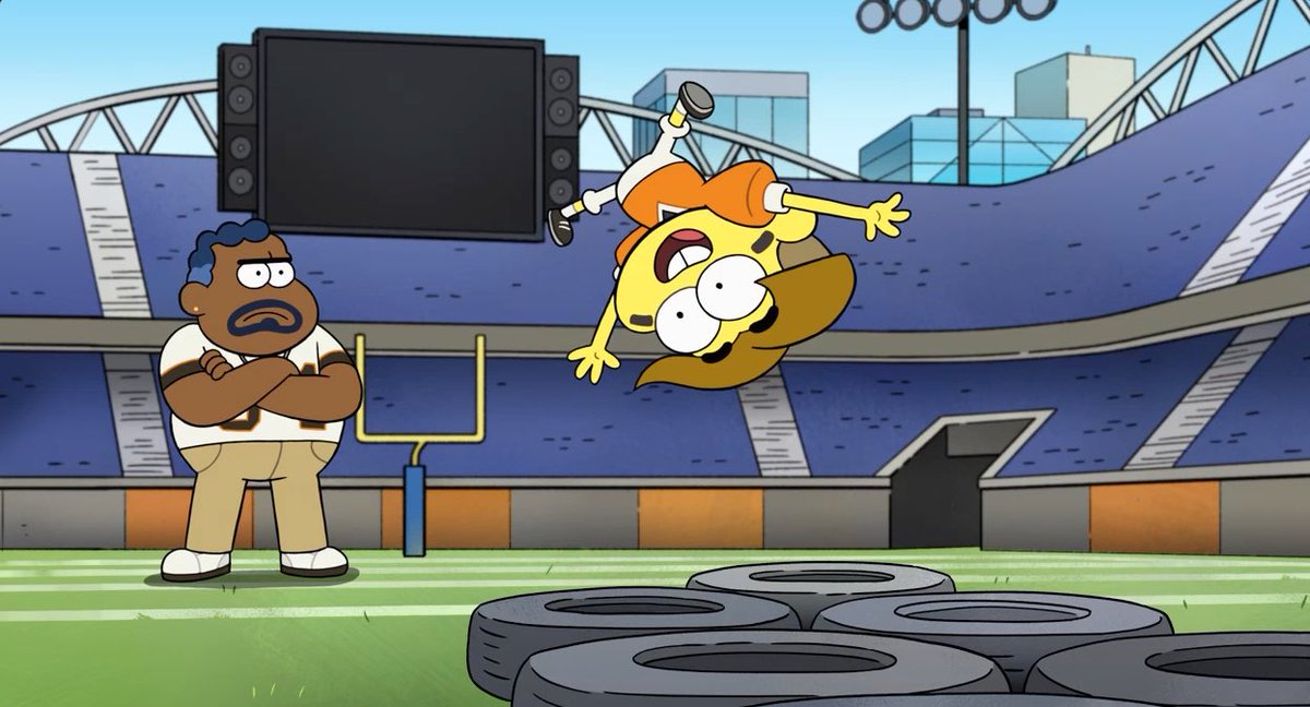 My first Big City Greens episode, "Football Camp", premieres this Saturday morning at 9:30am EST on Disney Channel!!! AHHH! I wrote and boarded this episode with @wolfhard and it turned out funny and sweet ??? 