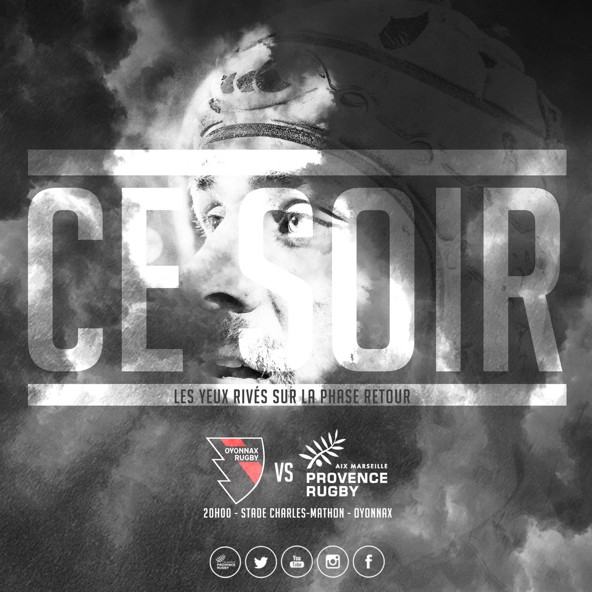 ProvenceRugby's tweet image. 🔥 JOUR DE MATCH ⚫️🏉

🏆 @rugbyprod2 - J16
🆚 @OyonnaxRugby 
📍#Oyonnax 
🏟️ Charles-Mathon 
⏰ 20h00
🎟 bit.ly/2U6s05y
🗣️ Allez les Nooiiirsss !
#ProD2 #PRBO