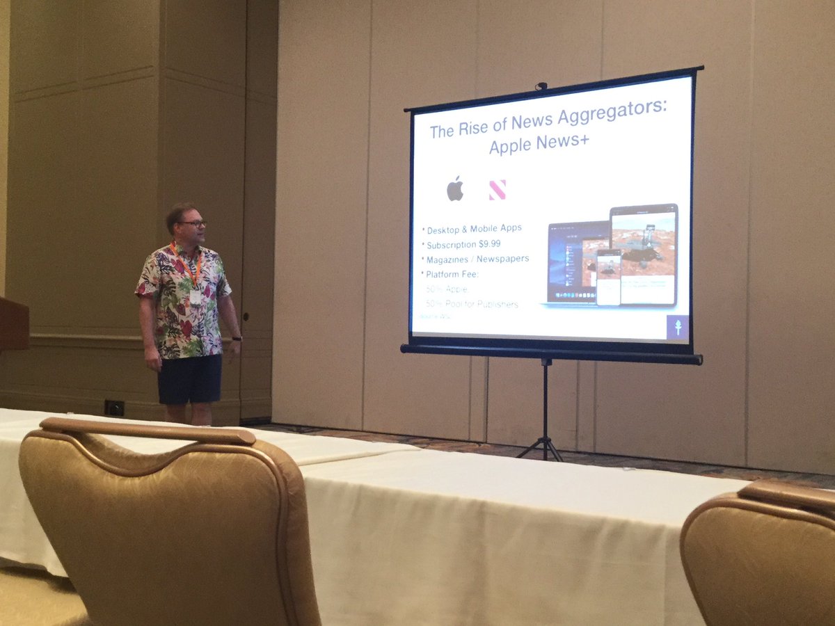 jnkka's tweet photo. How to introduce platforms to support traditional newspapers to survive and thrive, asks @tuure. They are applying a new variant of #designscienceresearch to conduct their ongoing investigation #hicss https://t.co/23zNFyixzm
