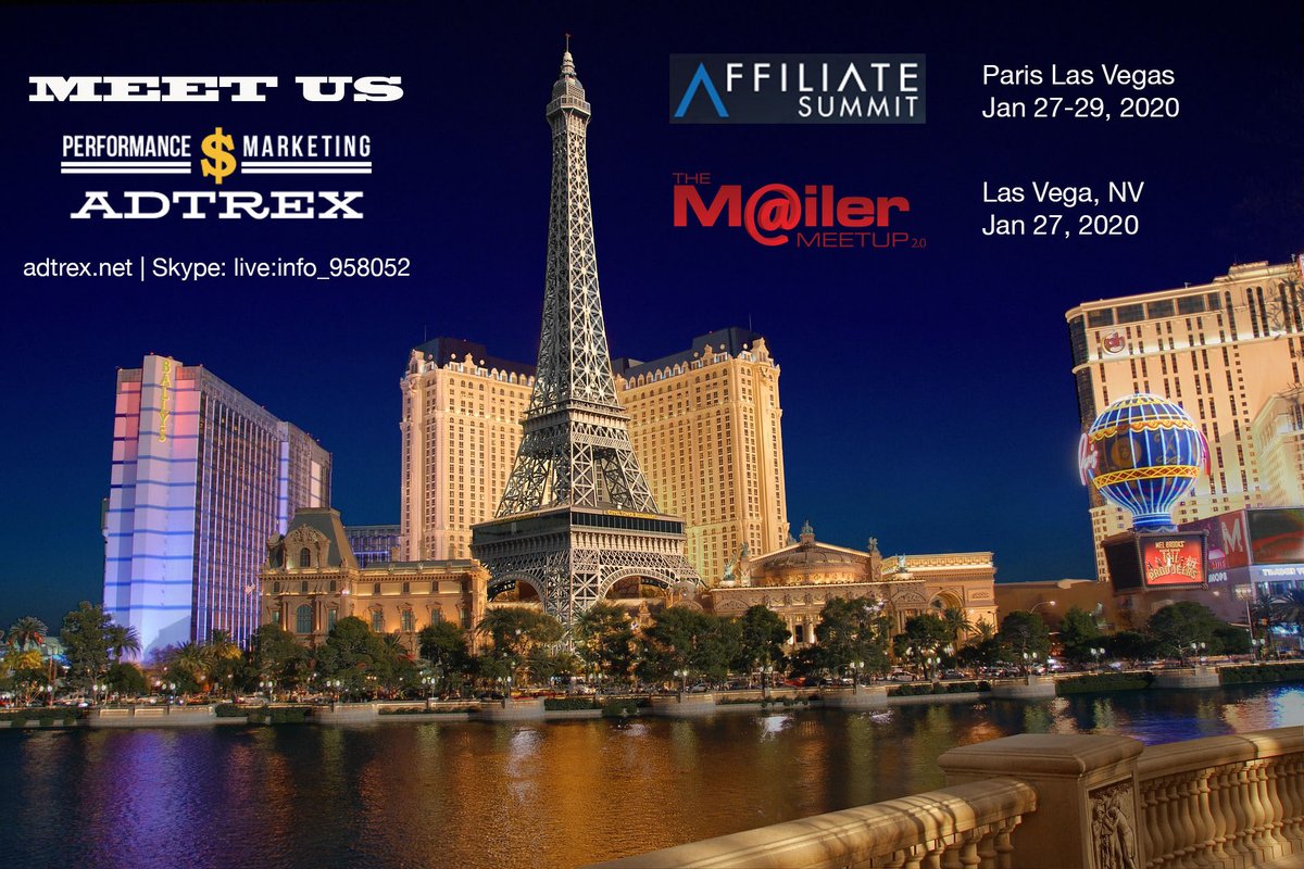 adtrexinc's tweet photo. Let's meet in Las Vegas!
#asw #ASW20 #mailcon #AffiliateMarketing #affiliate https://t.co/5MBypnT4bm