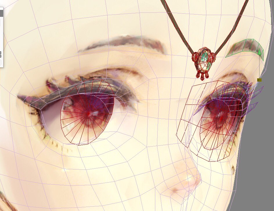 Tuna さんのツイート R E Cさんモデル制作その31 顔を仕上げていきます まずは目から イメージ崩さないように気をつけながらモデリングします 3dキャラ 3dモデリング 顔モデリング