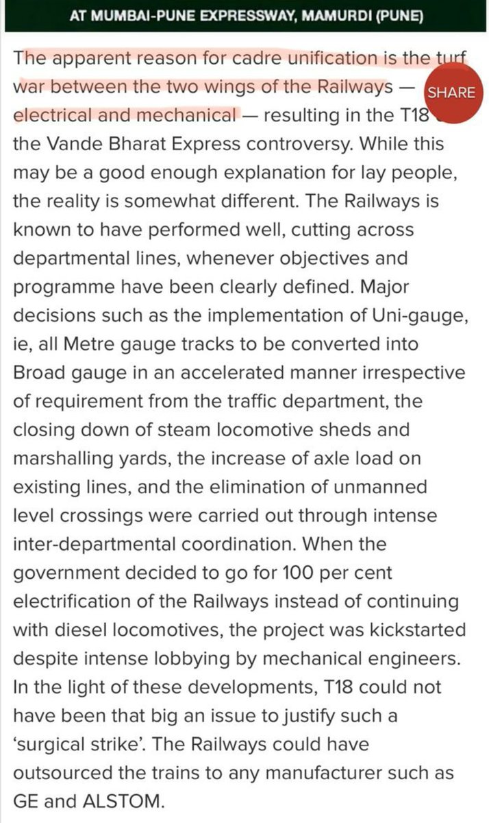 AssociationIras's tweet photo. "The unification of services is one such move that will hasten the demise of the last government railway system.", writes Mr. Subodh Kumar, Ex-Member Engineering, IR
@PiyushGoyal
@PMOIndia
#NotoIRMS

Read more at:
https://t.co/yLbdubro7y https://t.co/MmJ4iqJ3wM