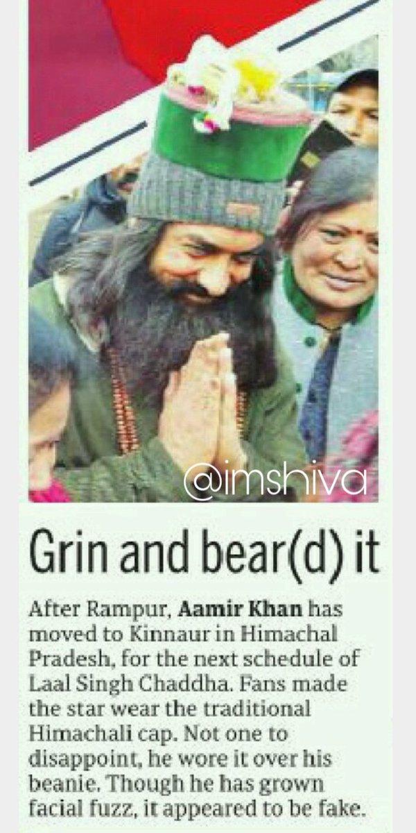 <a href="/aamir_khan/">khan saab 🥰</a> gets love, selfies 
  with fans as he shoots #LalSinghChaddha in Himachal Pradesh...