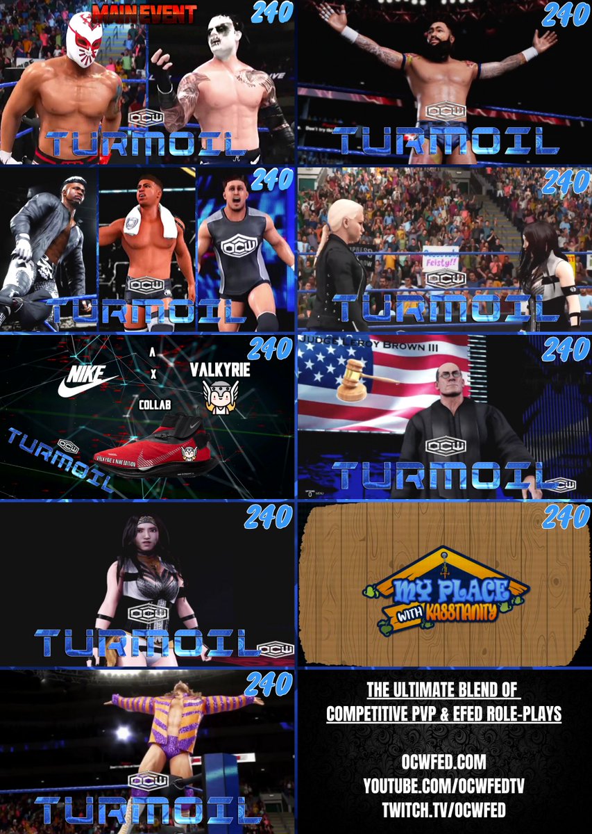 ocwfed's tweet photo. New Episode! Turmoil 240: Rock N Rollaz 
https://t.co/YOYHvcOsfS
Big Words and Big Matches!
#WWE2K19 #FixWWE2K20 #ocwfed 
#WeDontSim #efed #playervsplayer
#GrindCity #twitchtv #twitchaffiliate https://t.co/cucDqWZsMR