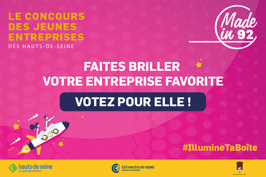 CCI_92's tweet photo. 🚀 #MadeIn92 : Les votes sont ouverts ! Votez dès maintenant pour votre entreprise favorite 👉 https://t.co/sqrq8jx1MG
Soutenez les jeunes entreprises des Hauts-de-Seine #IllumineTaBoîte https://t.co/M4qnyrLj5c