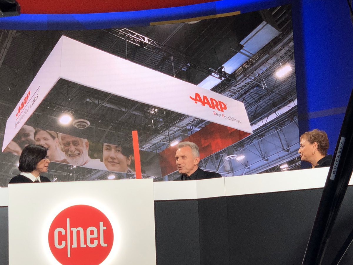 We’re live with <a href="/techledes/">Connie Guglielmo</a> <a href="/CNET/">CNET</a> <a href="/JoAnn_Jenkins/">Jo Ann Jenkins</a> <a href="/AARP/">AARP</a> <a href="/JoeMontana/">Joseph Montana</a> talking age-tech and how to stay in the game as you age #CES2020