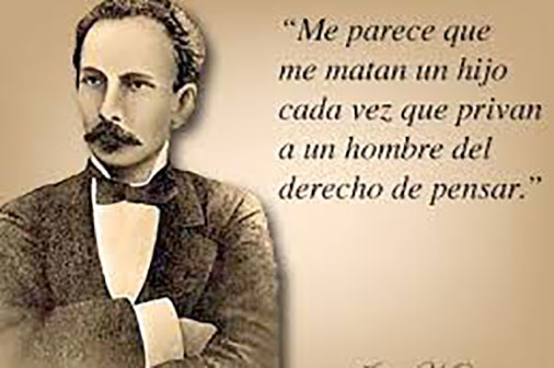 @DavidxCuba @jdanielferrer @RosaMariaPaya @CarlosAmelOliva @yoanisanchez_de @Unpacuoficial @Cristin10832506 @Guajiritasoy @addiel_pe @JorgeF_Rod @KevinAl90801465 @OteroLazo @Frank201919 @WendyBrea @RcgThiago @YesikaArreaza Mayor afrenta que el totalitarismo en Cuba no puede haber contra nuestro prócer independentista y republicano, ésa la repudio pues condena a millones de cubanos a vivir sin libertad, sin Derechos, con una dictadura sin todos, ni para el bien de todos. #MartiViveHoy