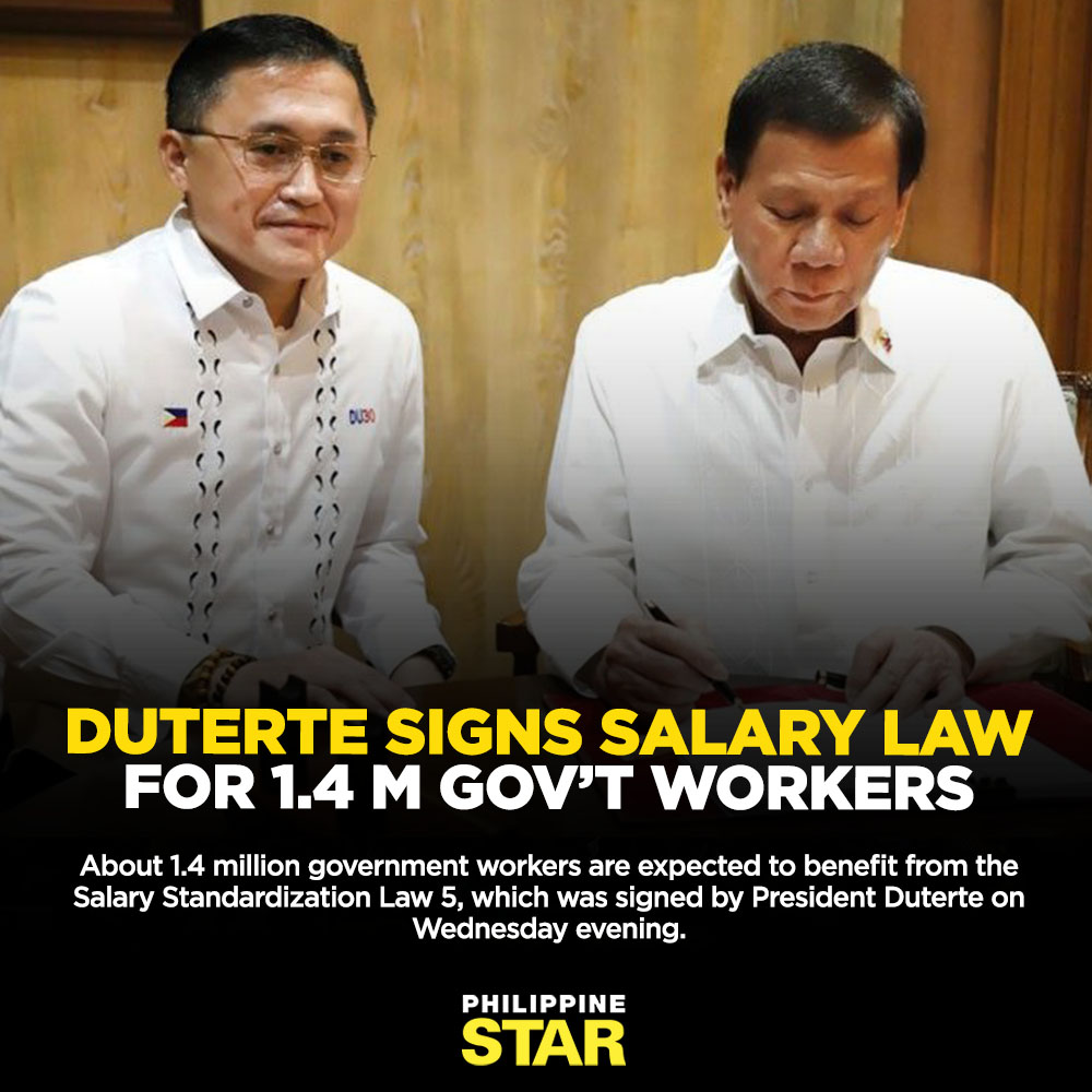 The Philippine Star on Twitter: "President Duterte himself will have an  eight percent salary increase this year based on the salary adjustments  under the new law. https://t.co/Yr5bZJPN9m https://t.co/5dBwY63rFG" /  Twitter