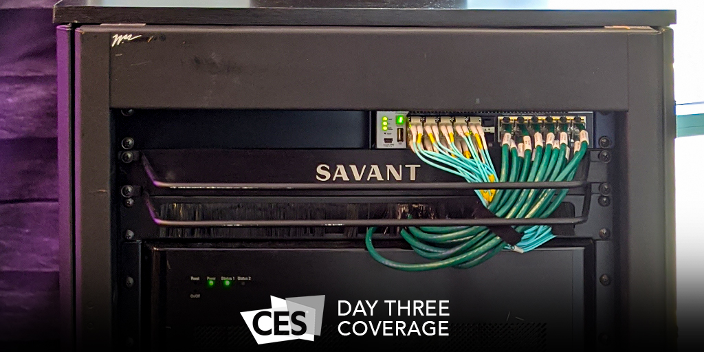 NETGEAR's tweet photo. This is where the magic happens! The demo by our friends at @SavantHome is powered by the 10G #M4300 managed switch. #AVoverIP @SDVoE #NETGEARCES2020 #CES2020 https://t.co/SkK4NI3lpk