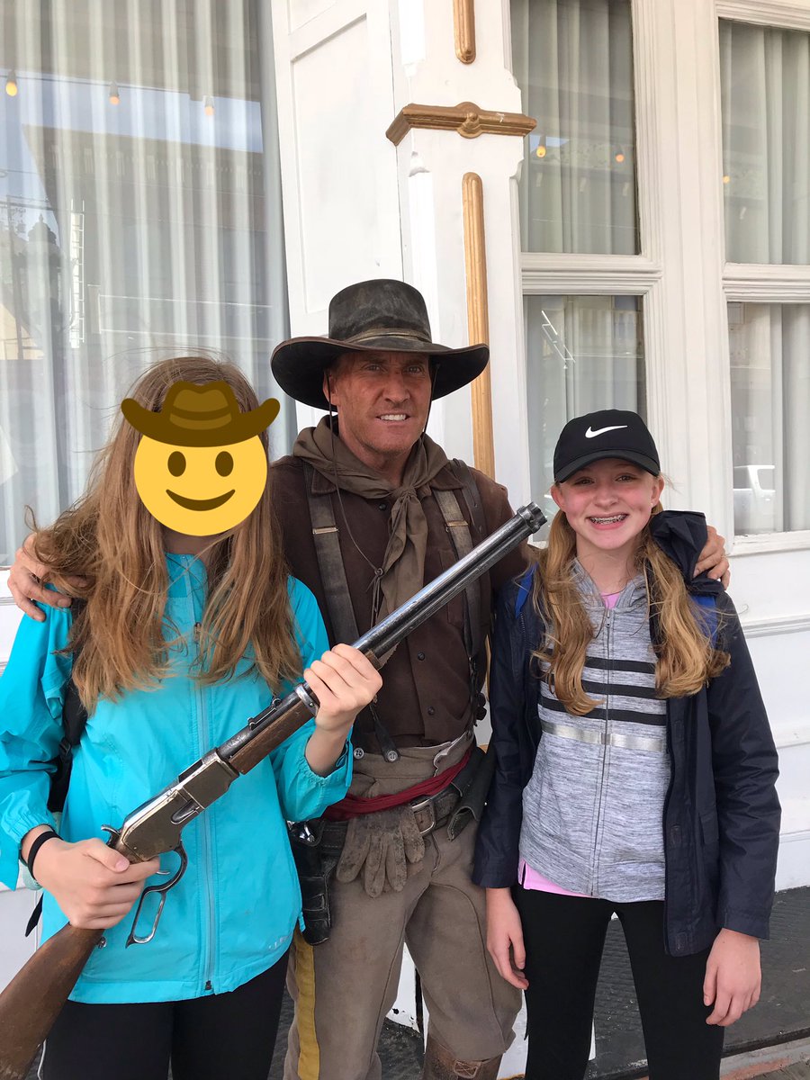 elizabethfitz52's tweet photo. #APUSH220 June ‘18 I visited Virginia City, NV, a former boom town. Here’s some pictures of the train trip through mountains to Gold Hill, the Wild West themed stores, and a re-enactor who let my sister and I borrow his rifle for a picture. (I promise it wasn’t pointed at her) https://t.co/jOldaxZJtm