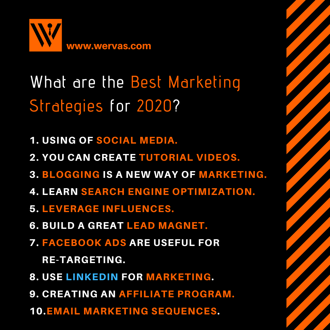 wervasco's tweet photo. What are the Best #Marketing_Strategies for 2020?
 #virtualassistant #va #life
 #virtualassistantservices
 #indianvirtualassistant
 #virtualassistantcompanies #entreprenuer #startup
 #Trending 
 #bestvirtualassistantservices
 #2020virtualassistant
 #TrendingNow https://t.co/KwfcVs2XCo
