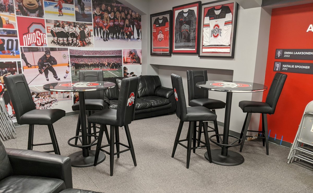 DreamSeat's tweet photo. Check out the new DreamSeat Bar Stools and Tables for Ohio State University Women's Hockey!

Did you know select Bar Stools allow for logos on both the front and back of the stool? Learn more at https://t.co/M5LIgOEOVG 

#CollegiateFurniture #OhioState #BarStools #PubTables https://t.co/sSjVPZwv7A