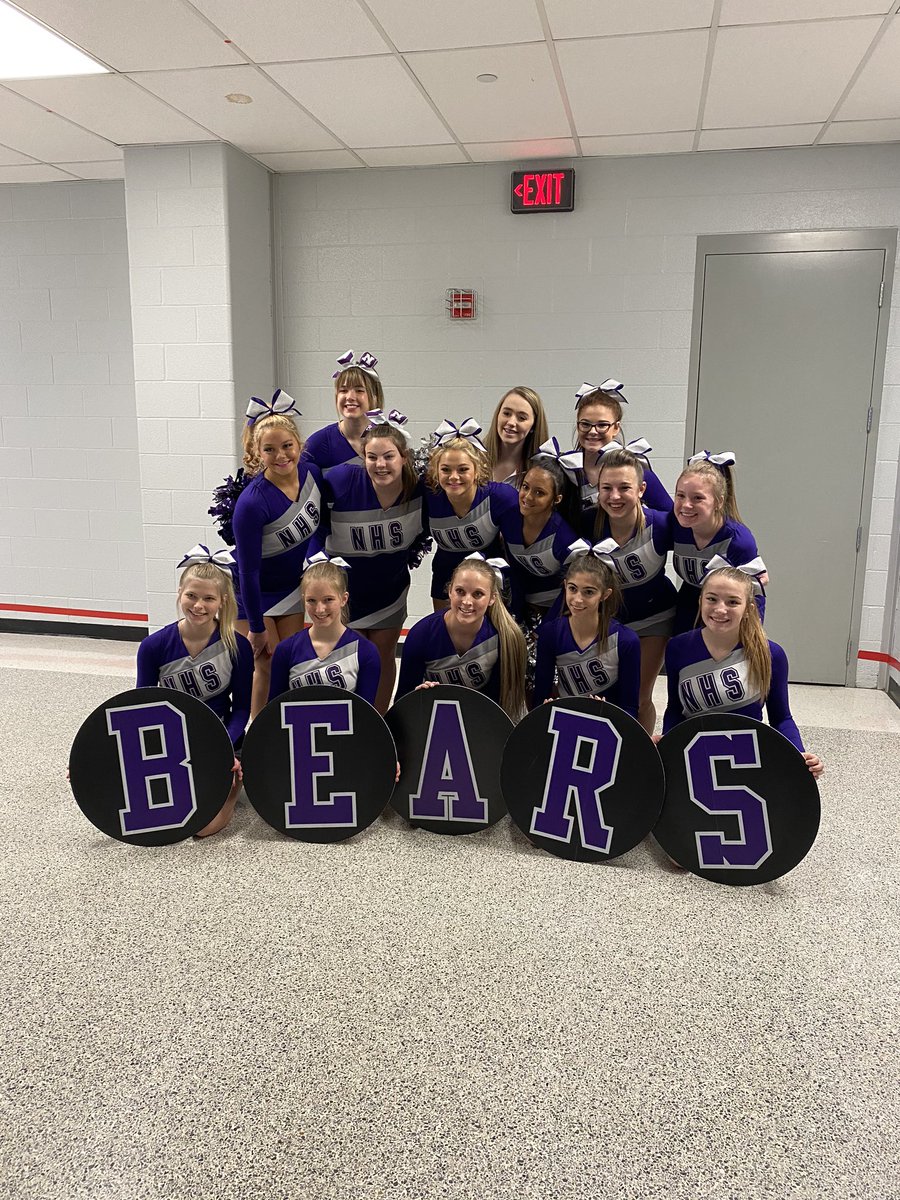 MissWagnerNES's tweet photo. Be thinking of these girls tomorrow as they compete at the state cheerleading competition in Hershey! 💜 We are so proud of you girls! https://t.co/spuXuY7sbt