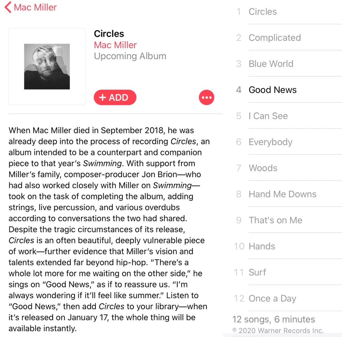 new_branches's tweet image. New Mac Miller song + video “Good News” and tracklist for “Circles” which drops January 17th 

youtube.com/watch?v=aIHF7u…