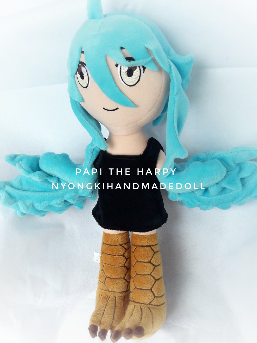 nyongkihandmade's tweet photo. Done!! Papi The Harpy from Monster Musume.. 😍😍😍
Size 50cm
Hello.. Would U be my Master?
Please send me DM 📩📩📩for detail commission..
#papi #papitheharpy #monster #monstermusume #monstermusumepapi #papimonstermusume #customedoll #customplush #doll #nyongkihandmadedoll https://t.co/oMOKKKLSGY