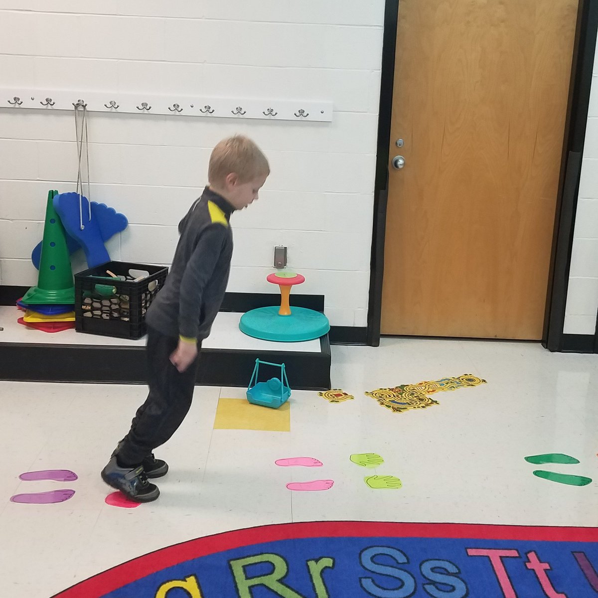 Thank you <a href="/JenAvezzano/">Jen Avezzano</a> for creating this awesome obstacle course in our sensory gym! We had so much fun today!! <a href="/Cecil_S_Collins/">Cecil S. Collins School</a> #SoaringSeahawks