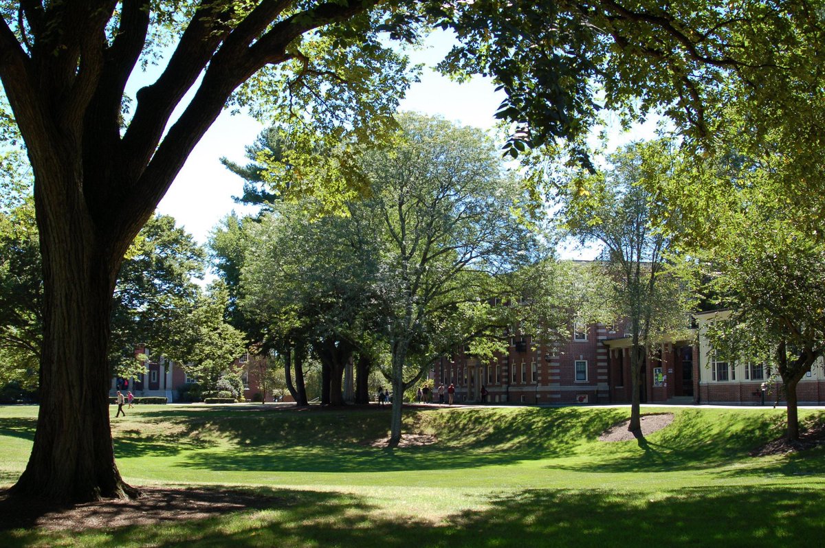 wheatonmaalum's tweet image. Did you know? Until 1905, a large barn and several elm trees stood in the Dimple.

Fill from the Dimple was used during the construction of the Chapel in 1917. The size of the Dimple was expanded and it ultimately received its name in 1920. bit.ly/36GB2Nh