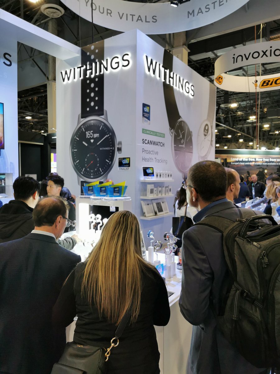 ManishN_IDC's tweet photo. Arguably the most elegant deployment of ECG on the wrist I have ever seen.. good on you @Withings for making tech look elegant again! can't wait to get my hands on them #CES2020 #IDC https://t.co/7f2hlfbaKR