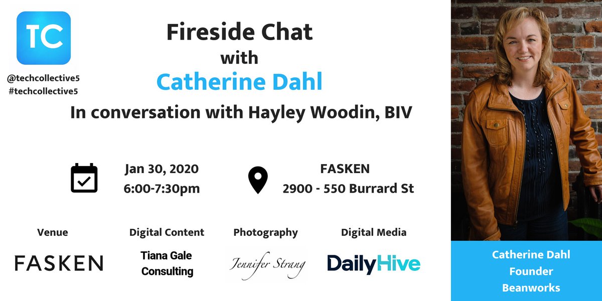 launchacademyhq's tweet photo. Want to know more about building #startups, and raising capital? Join us for @TechCollective5 #event w/ Catherine Dahl, and @hayleywoodin @BIVnews! Tickets >> https://t.co/EMZY8MY5SS #vancouver
#tech #bctech #techcollective5 #startuplife https://t.co/8WXwG6KhSX