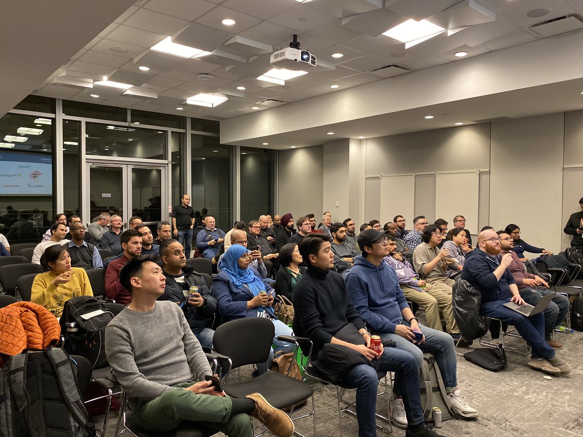 First <a href="/MTDNUG/">Metro Toronto .NET User Group</a> event of the year the year <a href="/MaRSDD/">MaRS</a>.  <a href="/spboyer/">Shayne Boyer</a> <a href="/fboucheros/">Frank Boucher ☁</a> <a href="/glaucia_lemos86/">Glaucia Lemos 🌊🤿🐠</a> <a href="/dotnetfdn/">.NET Foundation</a> <a href="/dotnet/">.NET</a> <a href="/piyali_vancity/">Piyali Dey</a> #meetup