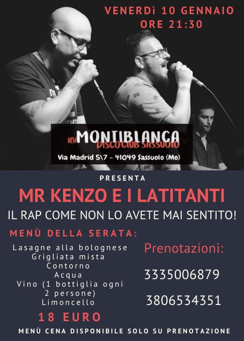 MKLT_Band's tweet photo. E si ricomincia! Buon anno a tutti! Pronti e carichi vi aspettiamo il 10 gennaio al Montiblanca a Sassuolo e il 19 gennaio al Motor Bike Expo 2020! E in uscita a brevissimo il nostro nuovo singolo! Cominciamo col botto! Stay tuned! #MKLT #rapitaliano #ansiaexpress https://t.co/KyRY4bhQlX