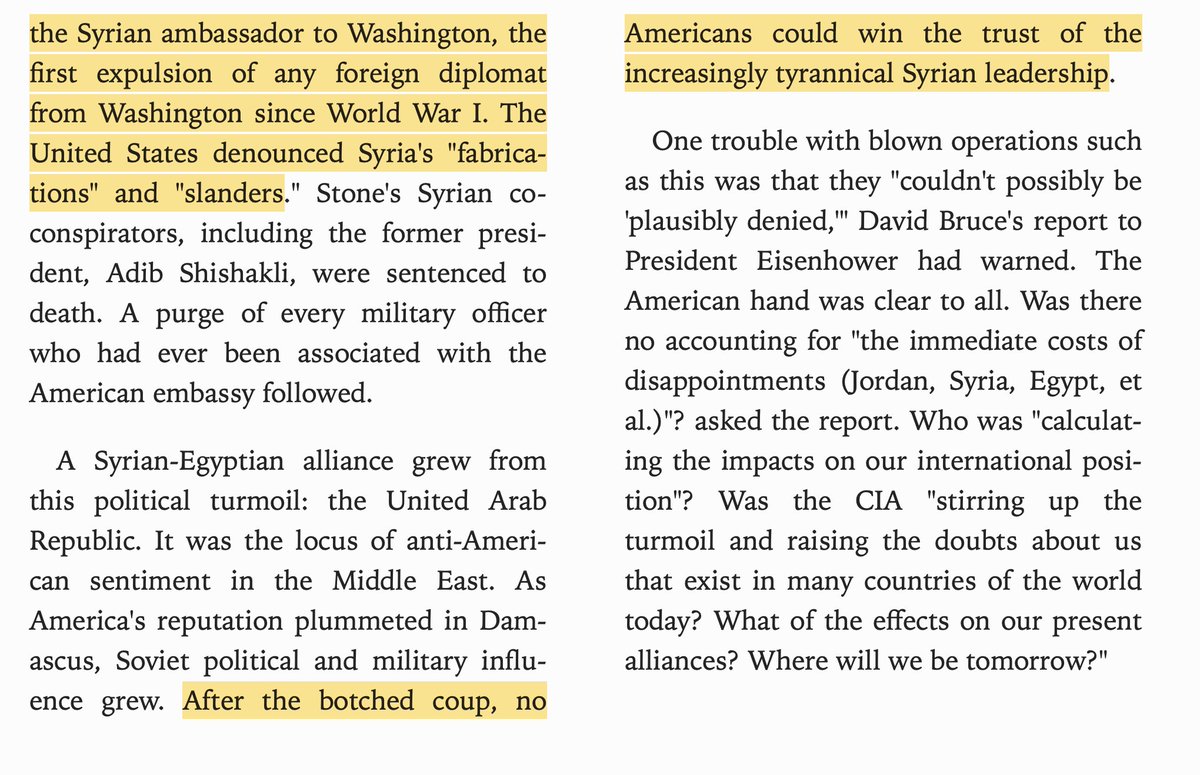 CIA planned to foment unrest in the Middle East and blame Syria for it to justify an invasion, plus support Sunni extremists in region. The Syrians outsmarted the Americans, taking their money and foiling the plot. The US lied to the public about it.