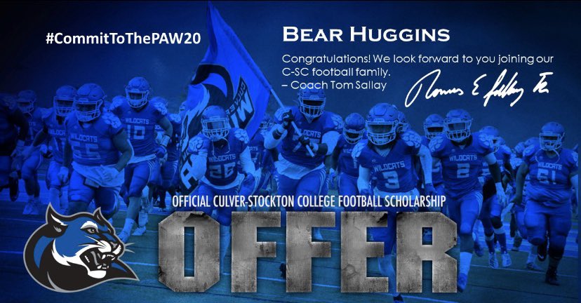bear2819's tweet photo. Received an offer to go play football at Culver-Stockton College. I’m beyond grateful and excited for being offered this great opportunity! @CoachCutshaw @Chris_Sailer @WA_WildcatsFB https://t.co/ouG4OZd7Td