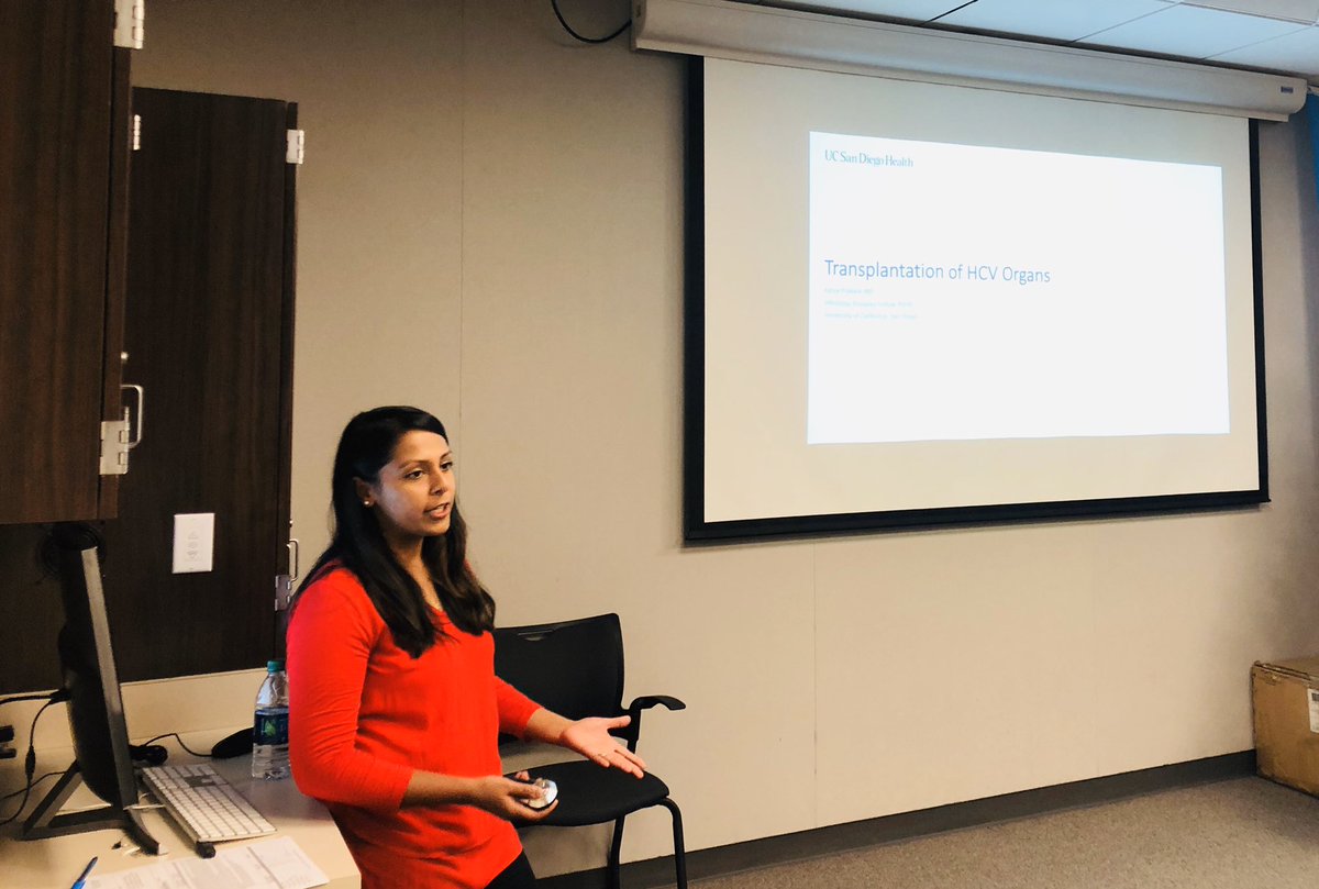 Darcy_ID_doc's tweet photo. #UCSDID @katya_prakash presenting her senior research on the use of HCV viremic organ donation. https://t.co/h2M58JOl10