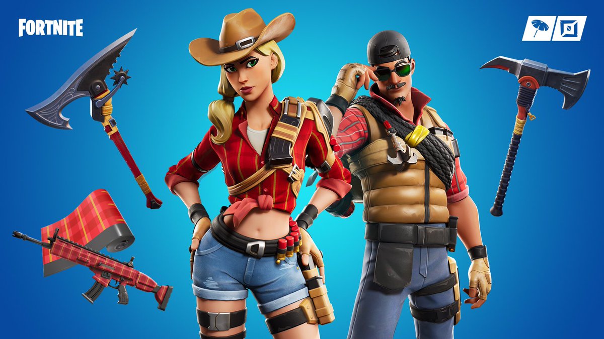 Fortnite_ES's tweet photo. Atrapa a la competencia con estilo. 😎 

¡Los atuendos Cuatrera y Vaquero ya están disponibles en la tienda de objetos! https://t.co/pmIuJjceB1